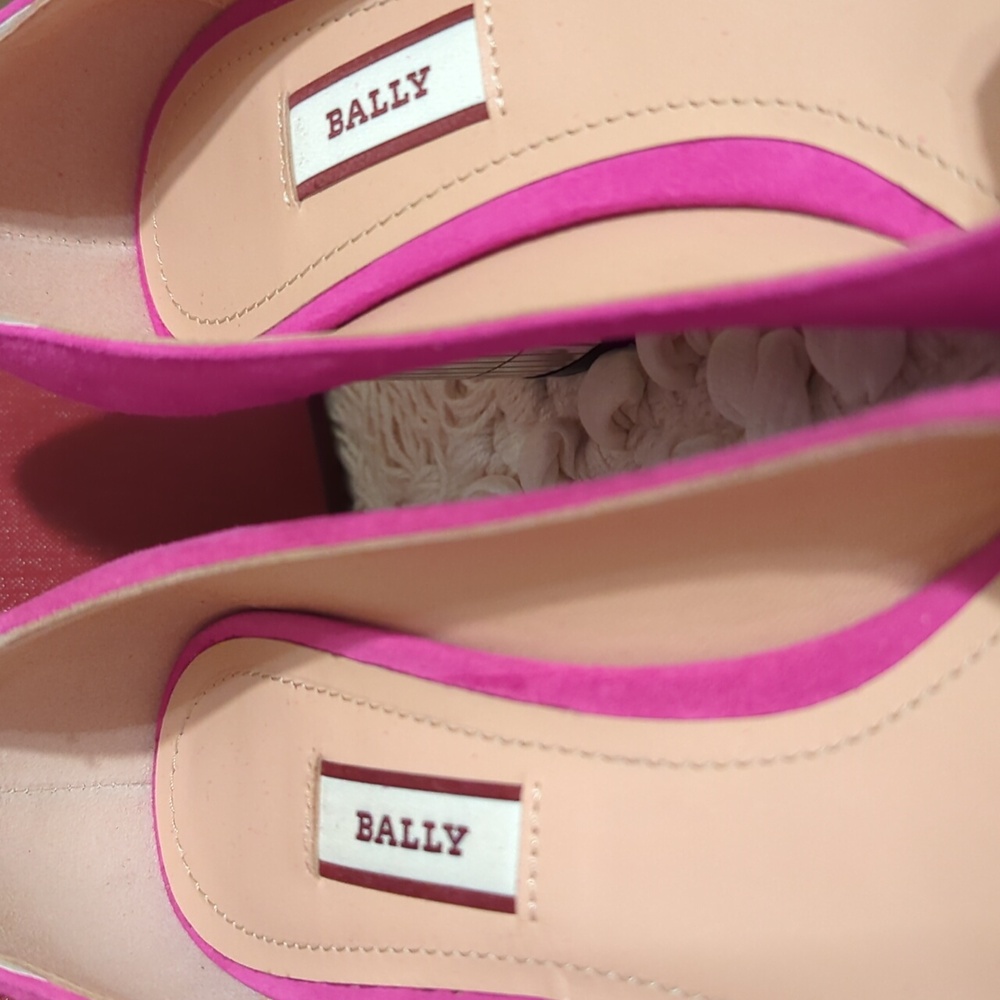 Bally Nib Fuchsia Mirrored Heels 6/36.5 - image 5